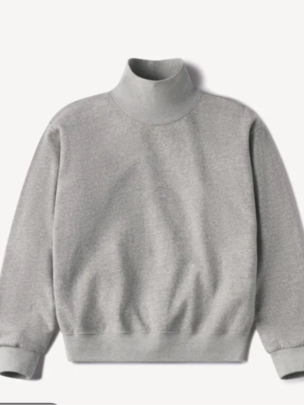 Buck Mason vintage interloop mock neck pullover sweatshirt grey heather XS new - Picture 3 of 9